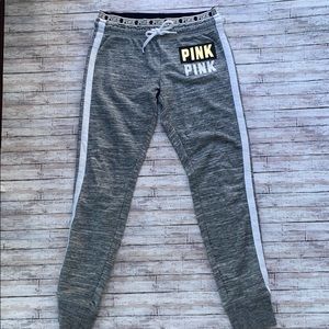 VS PINK Grey jogger sweatpants SMALL